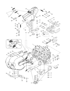 Engine Support And Muffler (599)
