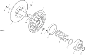 Driven pulley