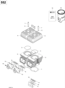 Cylinder And Cylinder Head, 552