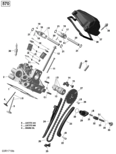 Rotax - Cylinder Head, Rear - 570 EFI