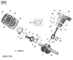 Rotax - Crankshaft and Pistons - 570 EFI