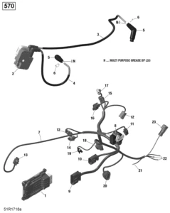 Rotax - Engine Harness and Electronic Module - 570 EFI - Renegade