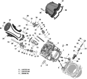 Rotax - Cylinder Head, Front