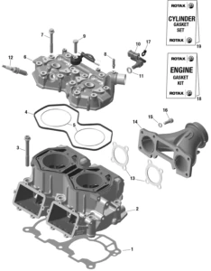 Rotax - Cylinder And Cylinder Head - Ski-doo