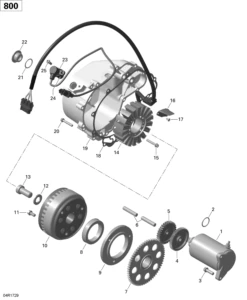 Magneto and Electric Starter - 800R EFI